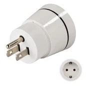 Złącza, przejściówki, adaptery - Adapter podróżny HAMA Core 223432 (Europa - USA) - miniaturka - grafika 1