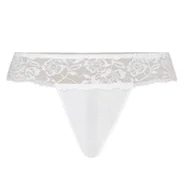 Komplety bielizny - Stringi z szeroką koronką Comfo białe, Teyli - miniaturka - grafika 1
