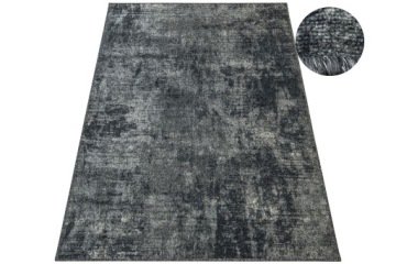 Dywan Jak Tynk Beton Grafitowy Ciemny Szary Pętelkowy Na Filcu 150x200 cm