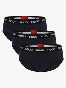 HUGO Slipy pakowane po 3 szt. Mężczyźni Bawełna niebieski jednolity, S - Majtki męskie - miniaturka - grafika 1