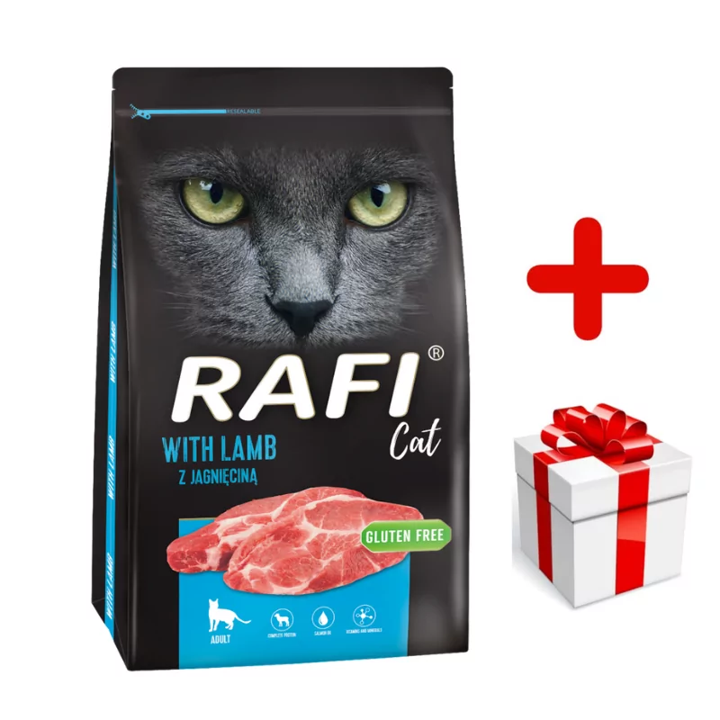 DOLINA NOTECI Rafi Cat karma sucha dla kota z jagnięciną 7kg + niespodzianka dla kota GRATIS!
