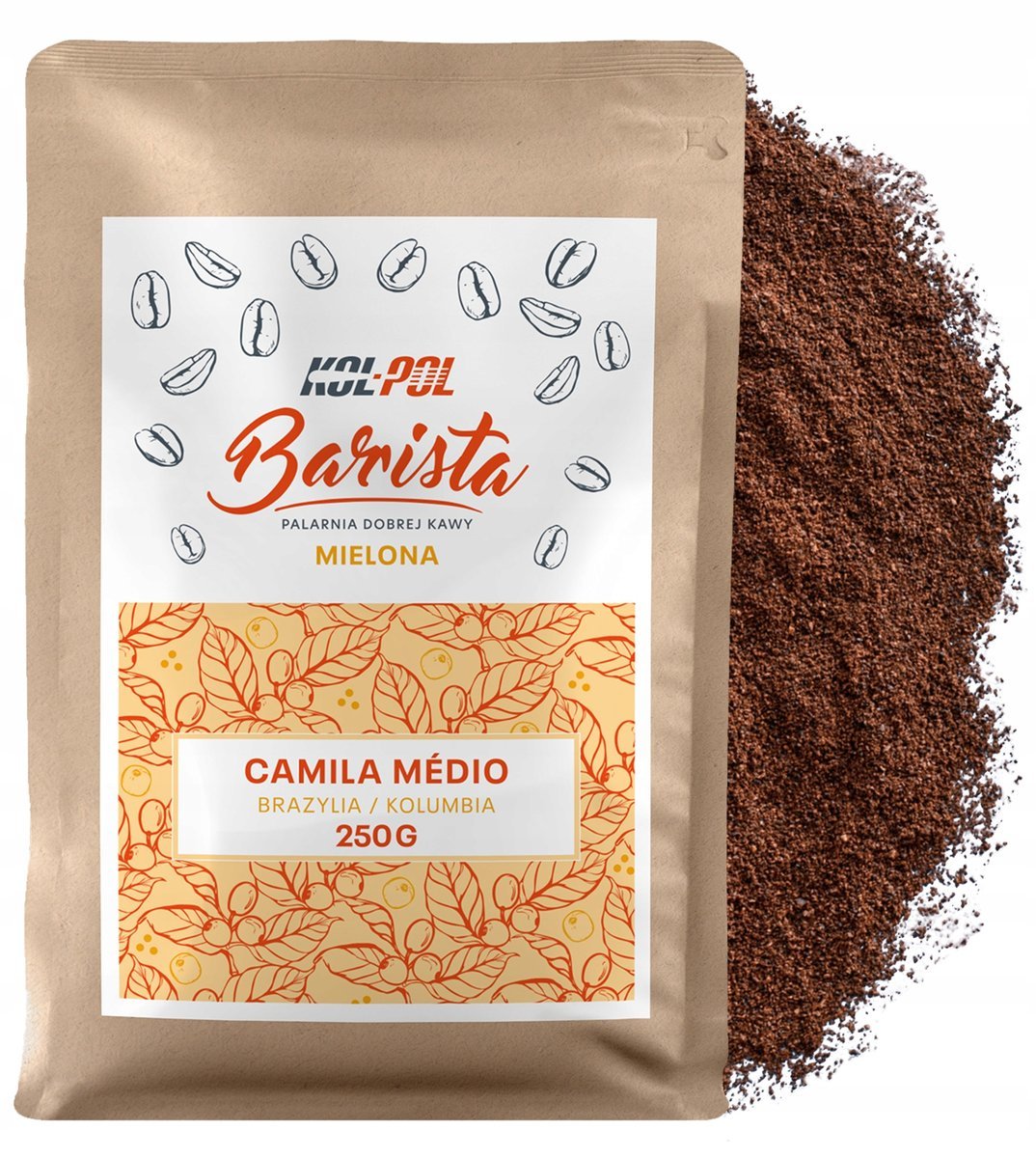 KAWA MIELONA 250g Kawa 100% Arabica Świeżo Palona - Camila Medio x Kol-Pol