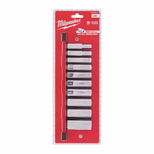 MILWAUKEE ZESTAW NASADEK 10 szt. 3/8" IMPERIALNE DŁUGIE - Klucze i nasadki - miniaturka - grafika 1