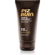 Balsamy i kremy do opalania - Lotion Piz Buin Piz Buin Tan & Protect mleczko ochronne przyspieszające opalanie SPF 15 Tan Intensifying Sun 150 ml - miniaturka - grafika 1