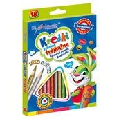 Szkolne artykuły papiernicze - Bambino Kredki Trójkątne Ołówkowe Szkolne 18 Kolorów - miniaturka - grafika 1