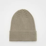 Czapki dla dzieci - Reserved - Prążkowana czapka beanie - Zielony - miniaturka - grafika 1