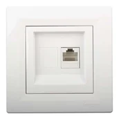 Gniazdka elektryczne - Schneider Electric Gniazdo Asfora RJ45 białe - miniaturka - grafika 1