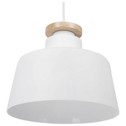 Lampy sufitowe - Beliani Lampa wisząca Lampa wisząca metalowa biała DANUBE 76889 - miniaturka - grafika 1