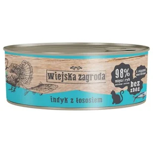 Wiejska Zagroda Wiejska Zagroda Kot Indyk z Łososiem 85g - Mokra karma dla kotów - miniaturka - grafika 3