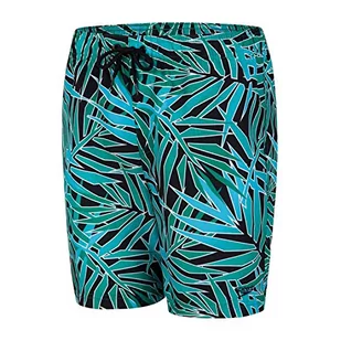 Speedo Chłopięce chłopięce 15" Ws klapki do pływania, czarne, aquamint, S - Kąpielówki dla chłopców - miniaturka - grafika 1