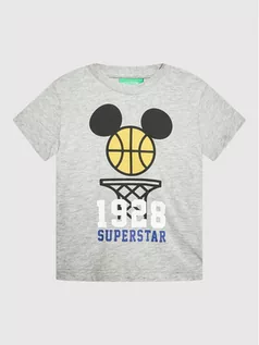 Koszulki dla chłopców - Benetton United Colors Of T-Shirt DISNEY 3096C1565 Szary Regular Fit - grafika 1
