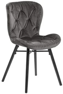 D2.Design Krzesło Batilda VIC dark grey/ pikowana 205362 - Krzesła - miniaturka - grafika 1