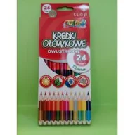 Przybory szkolne - penmate Kredki ołówkowe trójkątne dwustronne Premium 12szt.24 kolory TT7598) TADX083 - miniaturka - grafika 1