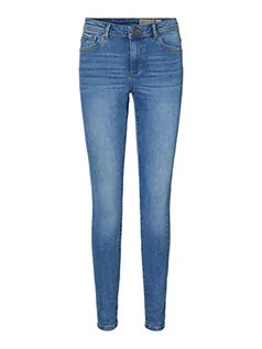 Spodnie damskie - Vero Moda Jeansy damskie skinny, Niebieski (średni niebieski denim średni niebieski denim), S - grafika 1