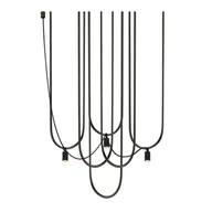 Lampy sufitowe - Potrójna lampa wisząca UDIN 9786 Dohar podłużne tuby czarna - miniaturka - grafika 1