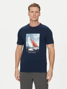 Tommy Hilfiger T-Shirt Color Photo Print MW0MW38615 Granatowy Regular Fit - Koszulki męskie - miniaturka - grafika 1