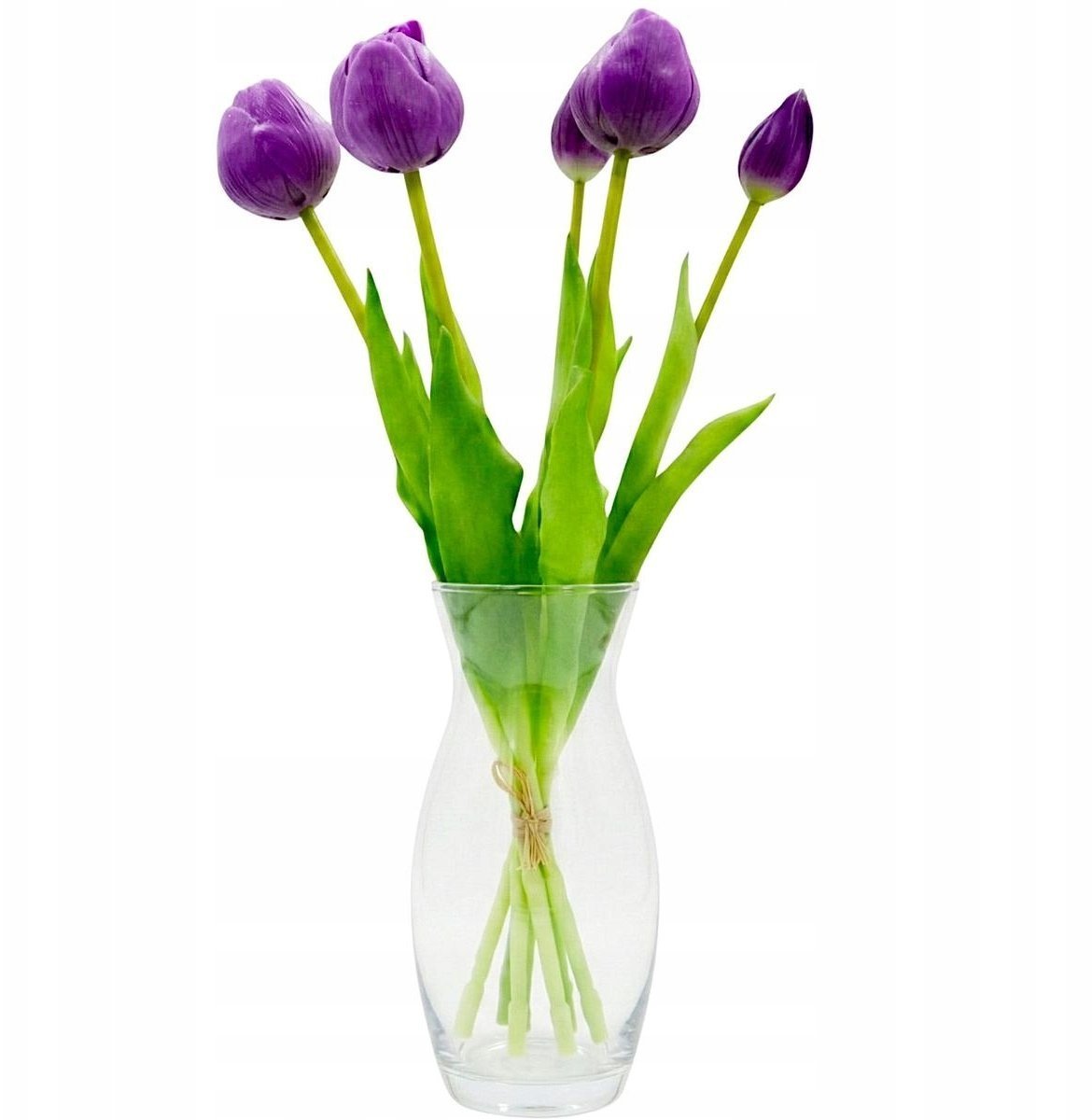 Saska Garden BUKIET 5 TULIPANÓW PIWONIOWYCH FIOLETOWYCH 39CM JAK ŻYWYCH DEKORACJA WIOSENNA
