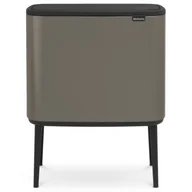 Kosze na śmieci - Brabantia Kosz na śmieci Bo Touch Bin 11 l + 23 l platynowy 316142 - miniaturka - grafika 1
