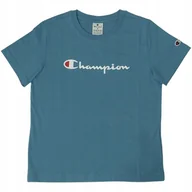 Koszulki i topy damskie - Koszulka damska Champion SS Tee niebieska 117534 BS099 S - miniaturka - grafika 1