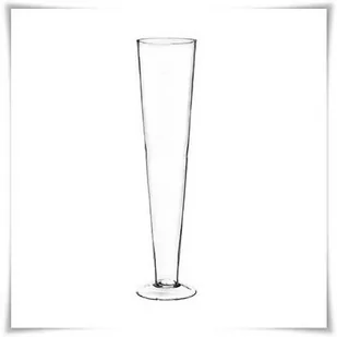 Wazon szklany pokal, stożek H-40 cm D-11 cm - Wazony i flakony - miniaturka - grafika 1