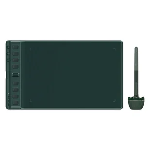 Tablet graficzny, 8192 poziomy nacisku, interfejs USB, konfigurowalne klawisze ekspresowe, zielony - Tablety graficzne - miniaturka - grafika 1