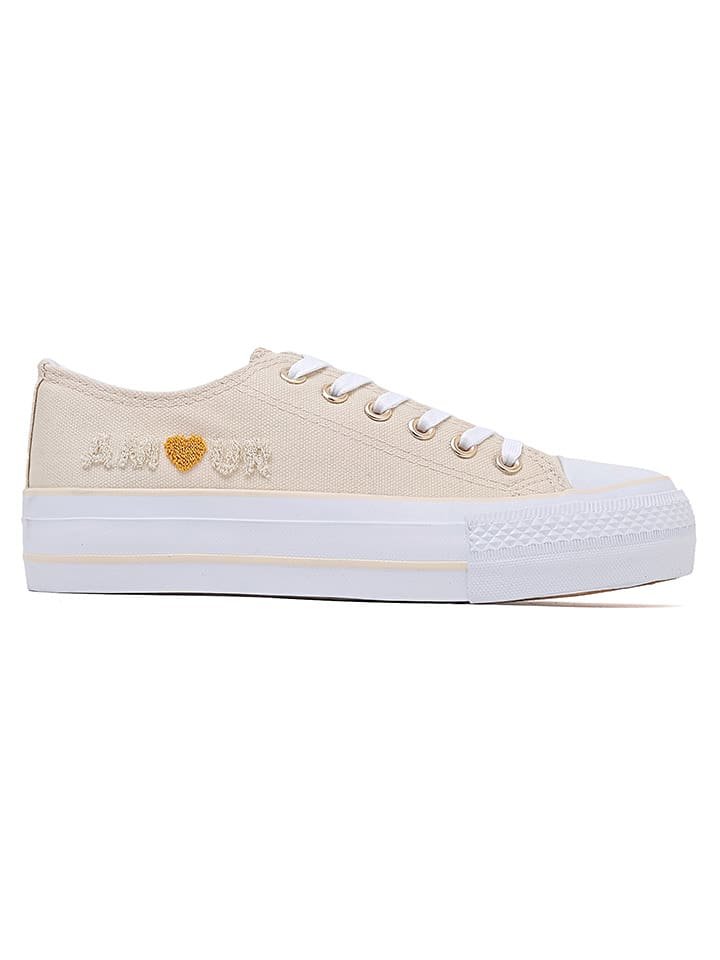 Sixth Sens Sneakersy w kolorze beżowym