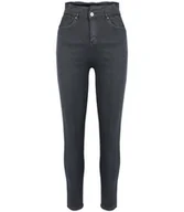 Spodnie damskie - Wygodne elastyczne spodnie JEANSY SKINNY FIT kolorowe Eleganckie ROSE-38 - miniaturka - grafika 1