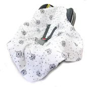 Koce i narzuty dla dzieci - Kerstin Kocyk Do Fotelika Nosidełka Muślinowy - miniaturka - grafika 1