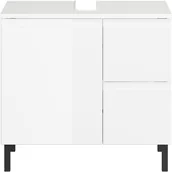 Szafki łazienkowe - Biała szafka pod umywalkę 60x56 cm Salinas – Germania - miniaturka - grafika 1