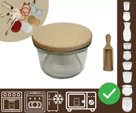 Pojemniki kuchenne - Słoiki WECK / drewniane wieko, miarka słoik 200ml MOLD / Wamar-Sosenka - miniaturka - grafika 1