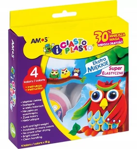 Amos Ciasto-piasto 4 kolory - Masy plastyczne - miniaturka - grafika 1