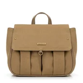 Plecaki - Mini plecak damski z klapą khaki - miniaturka - grafika 1