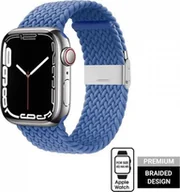 Akcesoria do smartwatchy - Crong Pasek pleciony Crong Wave Band do Apple Watch 42/44/45 mm niebieski - miniaturka - grafika 1