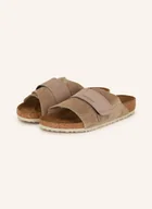 Klapki i japonki damskie - Birkenstock Klapki Kyoto beige - miniaturka - grafika 1