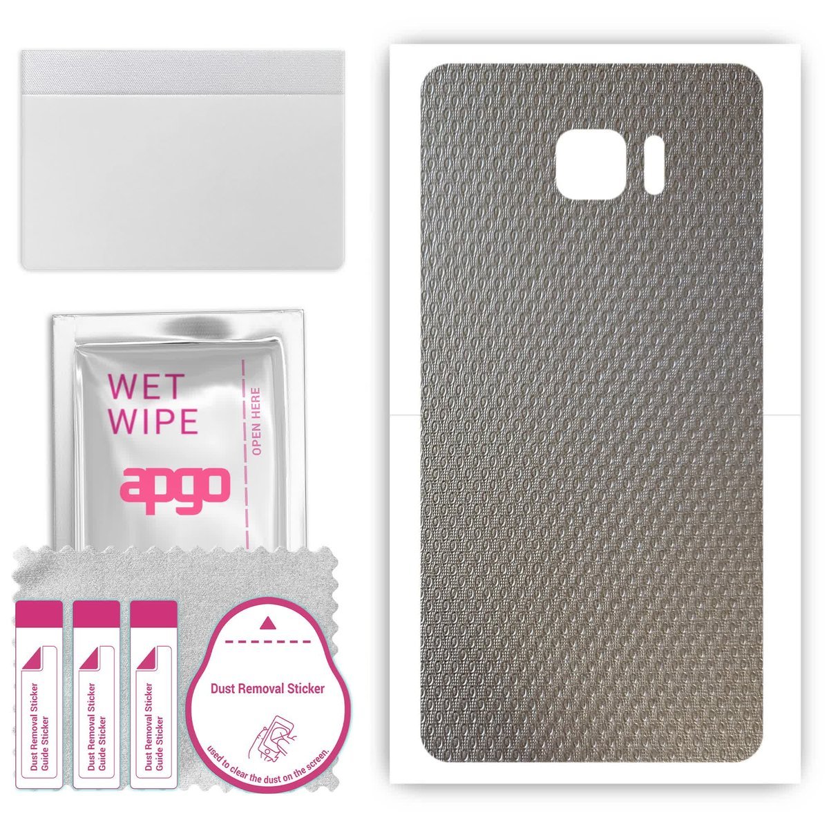 Folia naklejka skórka strukturalna na TYŁ do HTC U Ultra - Aluminium krople - apgo SKINS