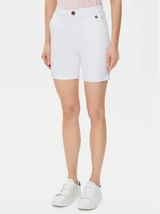 U.S. Polo Assn. Szorty materiałowe WUP1121 Biały Regular Fit - Spodenki damskie - miniaturka - grafika 1