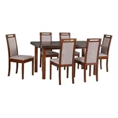 Stoły z krzesłami - Zestaw stół WENUS 5 + 6 krzeseł drewnianych ROMA 6 - miniaturka - grafika 1