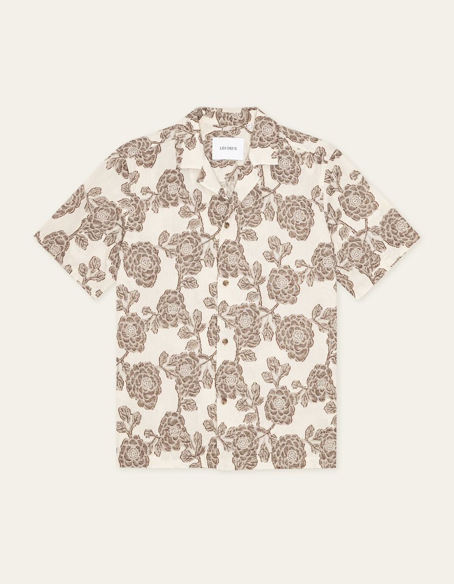Lesley Flower Jacquard SS Shirt