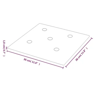 vidaXL Panele ścienne, 12 szt., czerwone, 30x30 cm, sztuczna skóra 343976 - Panele ścienne i boazeria - miniaturka - grafika 9