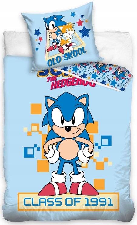 Sonic Pościel Dziecięca 140x200 Jeż Gra Hedgehog Tails Lis 100% Bawełna