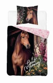 Pościel dla dzieci - Pościel bawełniana młodzieżowa 140x200 dla dzieci koń - miniaturka - grafika 1