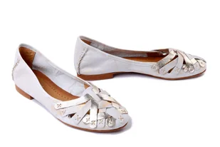 MACIEJKA 01358-22/00-0 beż+złoto, baleriny damskie - Maciejka - Baleriny - miniaturka - grafika 1