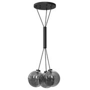 Lampy sufitowe - Wisząca lampa salonowa DOHAR 9143 Shilo nad stół grono szkło czarna - miniaturka - grafika 1