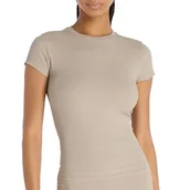 Koszulki i topy damskie - Koszulka damska New Balance WT53125ADS - beżowa - miniaturka - grafika 1