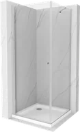 Kabiny prysznicowe - Mexen Pretoria kabina prysznicowa uchylna 70x70 cm, transparent, chrom + brodzik Flat - 852-070-070-01-00-4010 - miniaturka - grafika 1