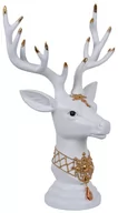 Ozdoby bożonarodzeniowe - Głowa renifera ze złotą dekoracją, 27x17,5x42,5 cm - miniaturka - grafika 1
