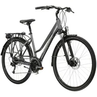 Rowery - Rower trekkingowy KROSS Explorer 4.0 D17 28 cali damski Grafitowy - miniaturka - grafika 1