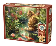 Puzzle - Puzzle, Ryby Koi, kot i krasnal, 275 el. XL - miniaturka - grafika 1