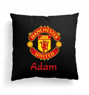 Foto Poduszka Czarna Manchester United + Imię - Poduszki dekoracyjne - miniaturka - grafika 1