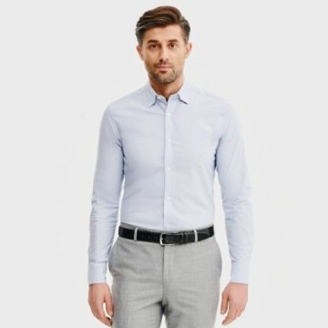 Jasnoniebieska koszula męska Slim Fit 100% Bawełna Pako Lorente roz. 3XL